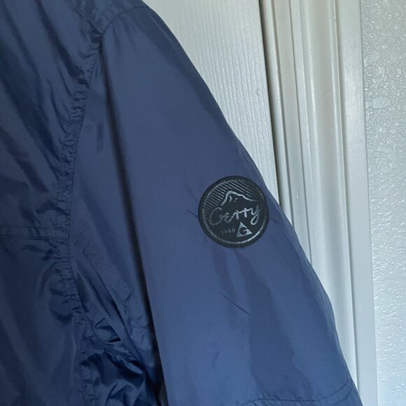 NEW Mens Gerry Hooded Bomber Jacket M NWT Blue Lined Water Resistant Nylon - Picture 6 of 14